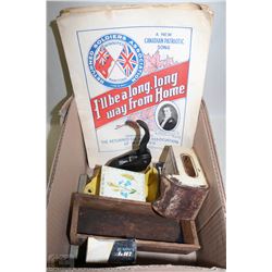 ESTATE COLLECTIBLES INCL. COMPANY SEAL, MUSIC