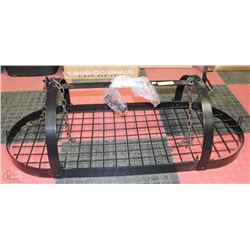 OVAL METAL POT RACK WITH GRID BLACK IN COLOR