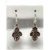 Image 1 : #2-STERLING SILVER GARNET EARRINGS