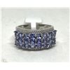 Image 1 : #3-STERLING SILVER TANZANITE RING SIZE 7.5