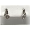 Image 1 : #4-STERLING SILVER DIAMOND EARRINGS