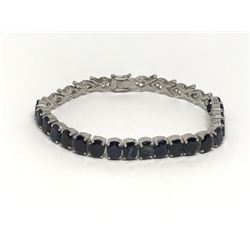 #11-STERLING SILVER SAPPHIRE BRACELET