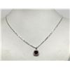 Image 1 : #12-STERLING SILVER GARNET NECKLACE