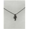 Image 1 : #18-STERLING SILVER DIAMOND NECKLACE