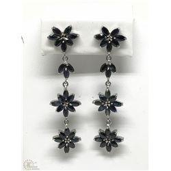 #20-STERLING SILVER SAPPHIRE EARRINGS