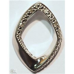 #21-STERLING SILVER DIAMOND PENDANT