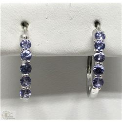 #25-STERLING SILVER TANZANITE EARRINGS