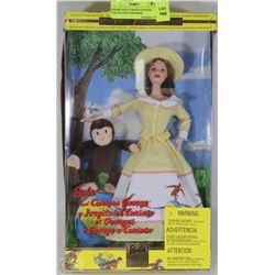 BARBIE AND CURIOUS GEORGE COLLECTIBLE FIGURINE