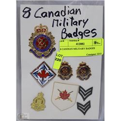 8 CANADIAN MILITARY BADGES