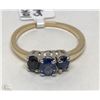 Image 1 : #26-10K GOLD SAPPHIRE RING SIZE 7