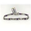 Image 1 : #29-STERLING SILVER AMETHYST BRACELET