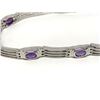 Image 2 : #29-STERLING SILVER AMETHYST BRACELET