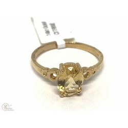 #30-14K GOLD CITRINE RING SIZE 7