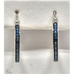 #31-STERLING SILVER DIAMOND EARRINGS