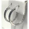 Image 2 : #31-STERLING SILVER DIAMOND EARRINGS