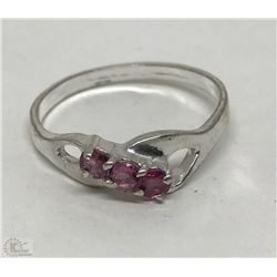 #32-STERLING SILVER RUBY RING SIZE 9