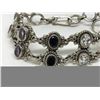 Image 2 : #33-STERLING SILVER GEMSTONE BRACELET