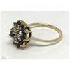 Image 2 : #34-10K GOLD SAPPHIRE & DIAMOND RING SIZE 7