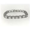 Image 1 : #36-STERLING SILVER WHITE SAPPHIRE BRACELET