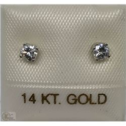 #38-14K GOLD DIAMOND EARRINGS