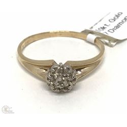 #40-10K GOLD DIAMOND RING SIZE 7.5