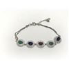 Image 1 : #42-STERLING SILVER GEMSTONE BRACELET