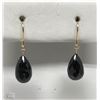 Image 1 : #44-14K GOLD BLACK ONYX EARRINGS