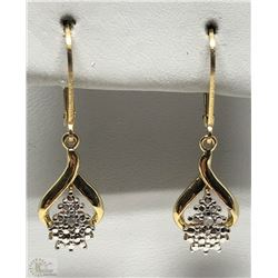 #48-STERLING SILVER DIAMOND EARRINGS