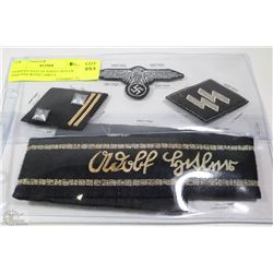 GERMAN NAZI SS ADOLF HITLER INSIGNIA WITH LABELS