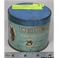 "TWENTY GRAND " FINE CUT TOBACCO TIN
