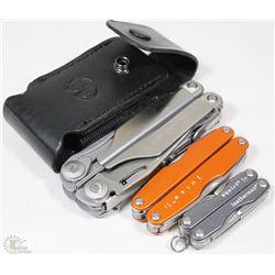 3 LEATHERMAN MULTI KNIVES, ONE BEING A "SURGE" IN