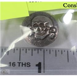 NAZI SS TOTENKOPF BUTTON STAMPED SS 155/38 & "A"