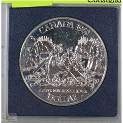 CANADA FLEUVE MCKENZIE RIVER SILVER DOLLAR COIN