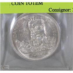 CANADA BRITISH COLUMBIA SILVER DOLLAR COIN TOTEM
