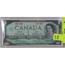 CANADIAN UNC CENTENNIAL $1 DOLLAR BILL