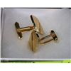 Image 1 : SET OF GOLD TONED CUFFLINKS