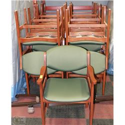 17 ASSORTED GLOBAL OFFICE CHAIRS UPHOLSTERED