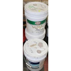 LOT OF 4 18L BUCKETS OF PAINT - BEIGE TONES
