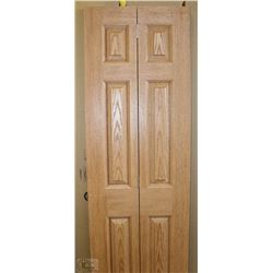 2.0X6.8  NEW WOODEN HEMLOCK BI FOLD DOORS