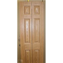 2.0X6.8  NEW WOODEN HEMLOCK BI FOLD DOORS