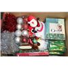 Image 1 : BOX W/CHRISTMAS ITEMS INCL. DECORATIVE