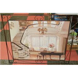LARGE WROUGHT IRON FRAMED PICTURE