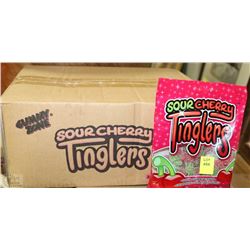 CASE WITH 24PKS SOUR CHERRY TINGLER SOUR CANDY