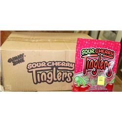 CASE WITH 24PKS SOUR CHERRY TINGLER SOUR CANDY