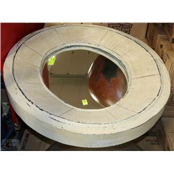 IVORY WOOD FRAMED MIRROR