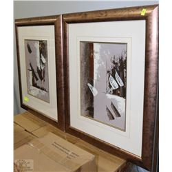 PAIR OF SHOWHOME ABSTRACT WALL ART PICTURES