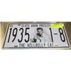 Image 1 : 77) ELVIS PRESLEY NEW TIN LICENSE PLATE