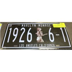 78) MARILYN MONROE NEW TIN LICENSE PLATE
