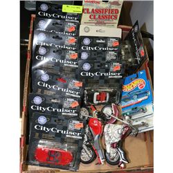 FLAT WITH HOT WHEELS AND CITY CRUISER COLLECTIBLE