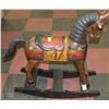 Image 1 : SOLID WOOD ROCKING HORSE HAND PAINTED 36"HIGH